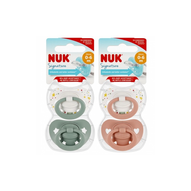 NUK 730617 Smoczek uspokajający SIGNATURE 0-6m 2 szt