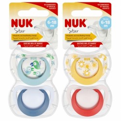 NUK 736726 Smoczek uspokajający STAR 6-18m 2 szt