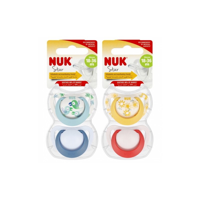 NUK 739734 Smoczek uspokajający STAR 18-36m 2 szt