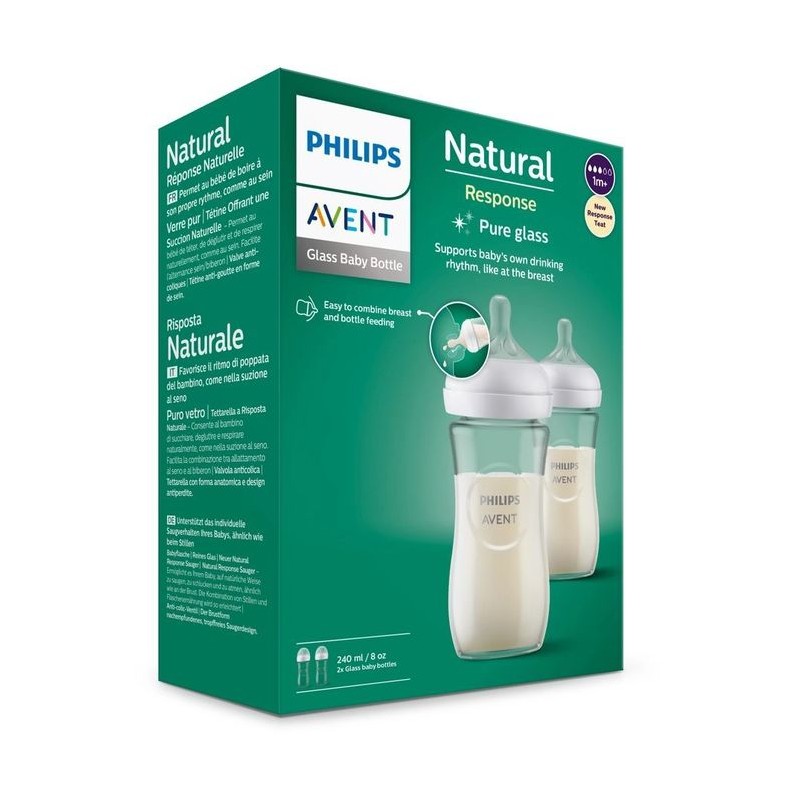 SCY933/02 BUTELKA SZKLANA RESPONSYWNA NATURAL 2x240ml