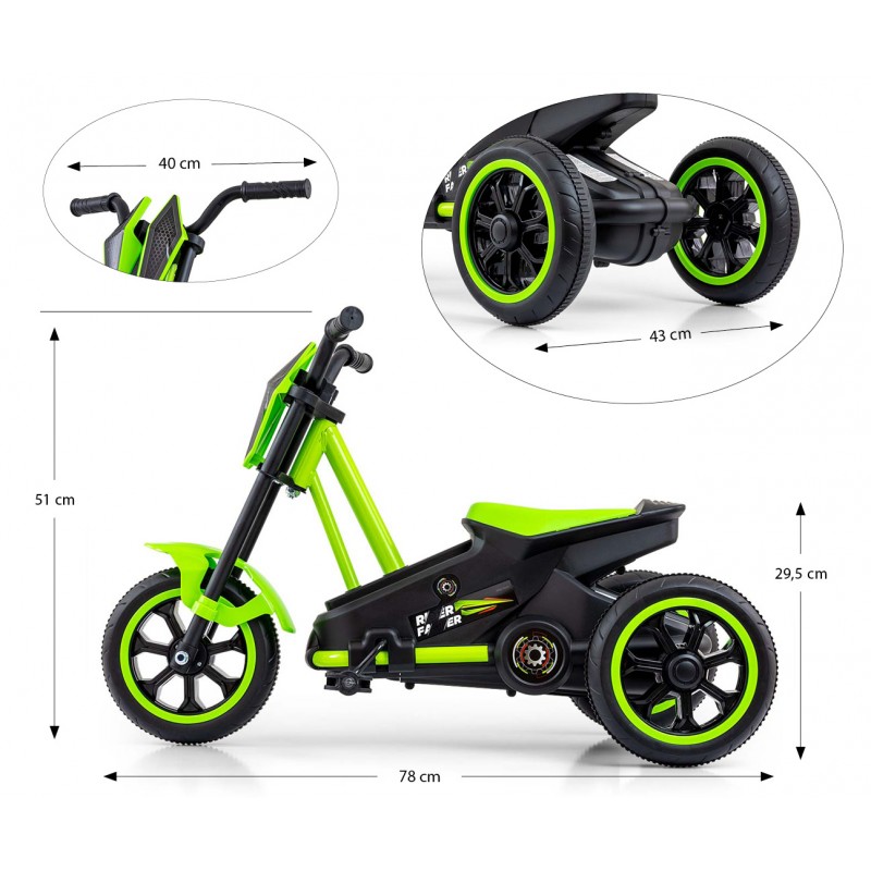 MILLY MALLY 5720 Gokart na pedały Rider Green