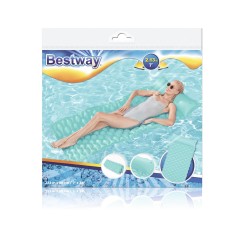 BESTWAY 44020 Dmuchany materac plażowy zwijany miętowy 2,13x86