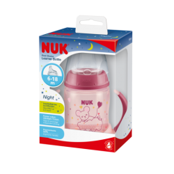 NUK ZE-102 Zestaw FC Butelka 150ml z uchwytami NIGHT+ustnik silikonowy niekapek gratis