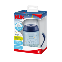 NUK ZE-102 Zestaw FC Butelka 150ml z uchwytami NIGHT+ustnik silikonowy niekapek gratis