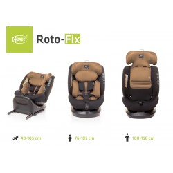 4 BABY Fotelik ROTO-FIX 40-150cm MOKKA I-Size