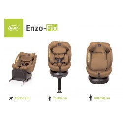 4 BABY Fotelik ENZO-FIX 40-150cm mokka I-SIZE