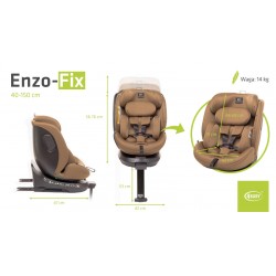 4 BABY Fotelik ENZO-FIX 40-150cm mokka I-SIZE