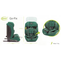 4 BABY Fotelik GO-FIX 76-150cm DARK GREEN I-SIZE