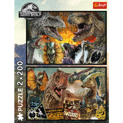 TREFL 13316 Puzzle 2x200 Prehistoryczny świat