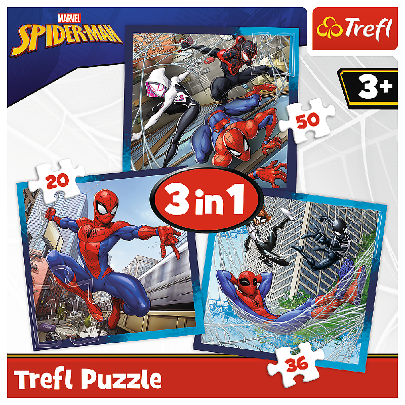 TREFL 34874 Puzzle 3w1 Pajęczy przyjaciele