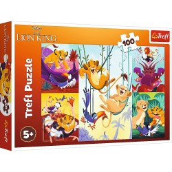 TREFL 16478 Puzzle 100 Dzielny Król Lew