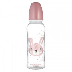 CANPOL 11/841 Butelka standardowa 250ml CUTE ANIMALS różowa