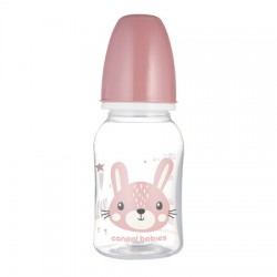 CANPOL11/851Butelka standardowam 120ml CUTE ANIMALS różowa