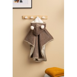 PONCZO SAMOCHODOWE BEŻOWY PLUSZ