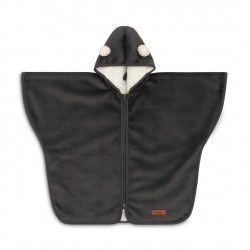 PONCZO SAMOCHODOWE GRAFITOWY PLUSZ