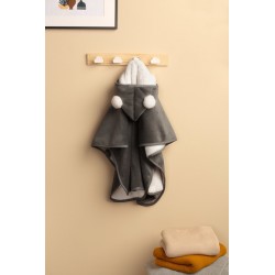 PONCZO SAMOCHODOWE GRAFITOWY PLUSZ