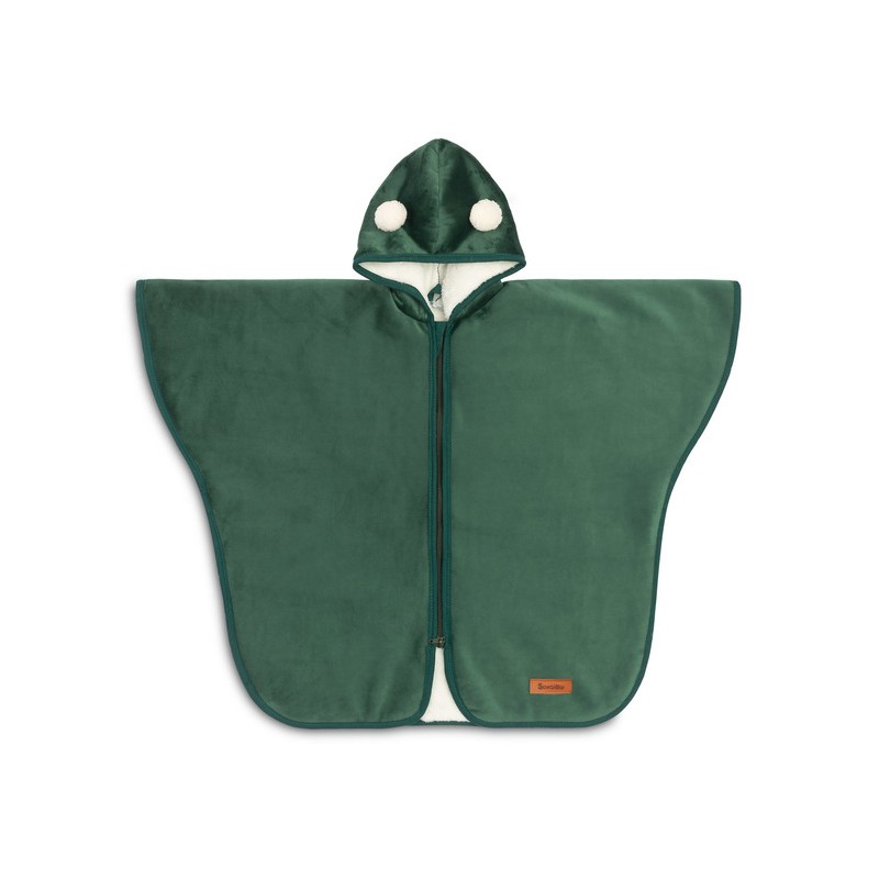 PONCZO SAMOCHODOWE ZIELONY PLUSZ