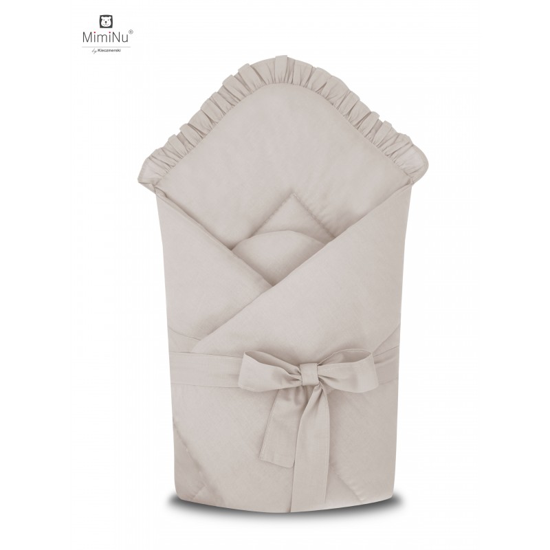 KIECZMIERSKI Kokon niemowlęcy ROYAL z falbanką beż