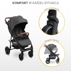 WÓZEK SPACEROWY ELMA DARK GREY