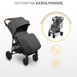 WÓZEK SPACEROWY ELMA DARK GREY