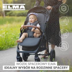 WÓZEK SPACEROWY ELMA JEANS BLUE