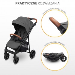 WÓZEK SPACEROWY ELMA JEANS BLUE