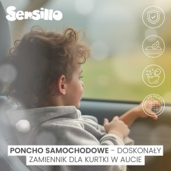 PONCZO SAMOCHODOWE ZIELONY PLUSZ