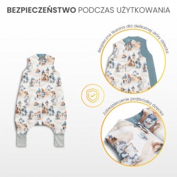 ŚPIWOREK OCIEPLANY L ZODIAK SZARY TOG 2.5
