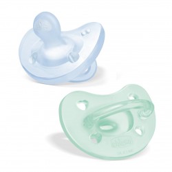 CHICCO 00073087210000 Smoczek PF SOFT blue 6-16m 2 szt