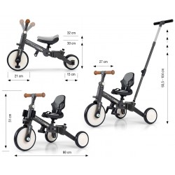 MILLY MALLY 6265 Rowerek 5w1 OPTIMUS MAX dark grey