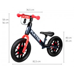 MILLY MALLY 4102 Qplay Rowerek biegowy Player red