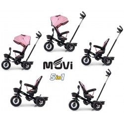 MILLY MALLY 6181 Rowerek trójkołowy Movi black-pink 5w1
