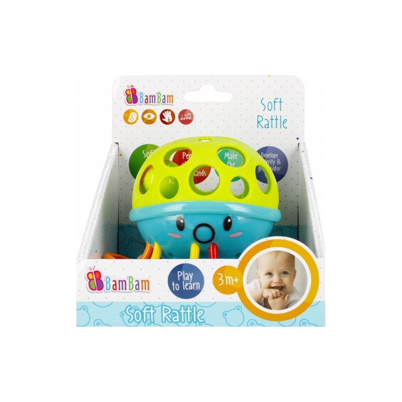 BAM BAM Grzechotka miękka Ośmiornica