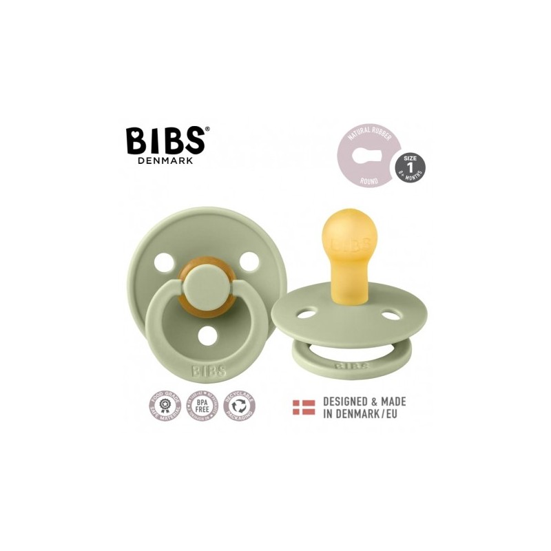 BIBS 110281 Smoczek uspokajający DUO COLOURS SAGE S