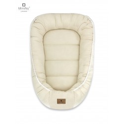 KIECZMERSKI Kokon niemowlęcy MUŚLIN BAWEŁNIANY ciepły beż bawełna 100%