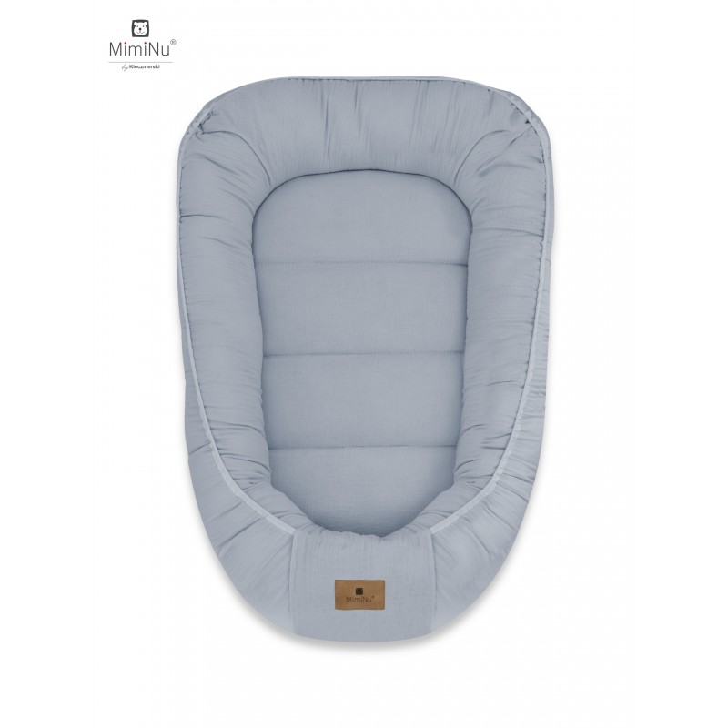 KIECZMERSKI Kokon niemowlęcy MUŚLIN BAWEŁNIANY jeans bawełna 100%