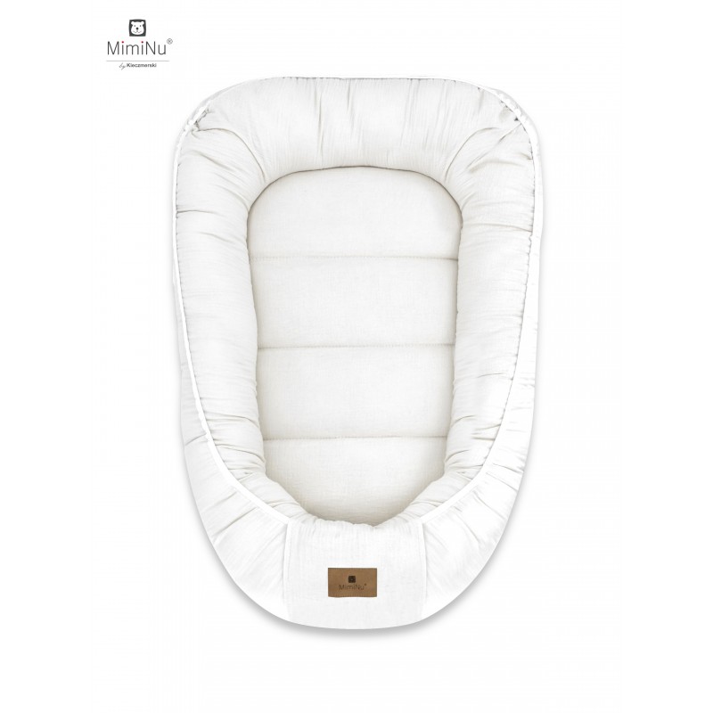 KIECZMERSKI Kokon niemowlęcy MUŚLIN BAWEŁNIANY śmietanka bawełna 100%