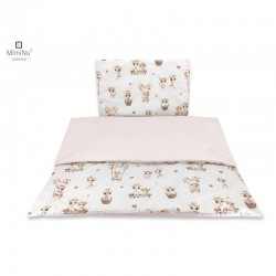 KIECZMERSKI Pościel C-2 135x100 cm MIMINU DESIGN Żyrafki beżowo-różowe bawełna 100%