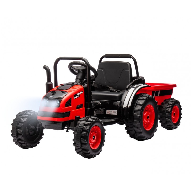 MILLY MALLY 5741  Pojazd na akumulator Traktor z przyczepą Farmer Red
