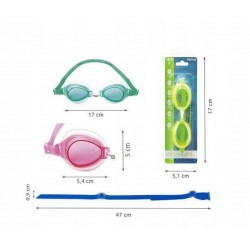 BESTWAY 21002 Aqua Burst Essential Okulary do pływania Zielone