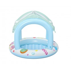 BESTWAY 52638 Basenik dmuchany z daszkiem i pompowanym dnem Cukierkowy Domek 1,04x84