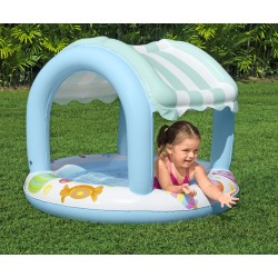 BESTWAY 52638 Basenik dmuchany z daszkiem i pompowanym dnem Cukierkowy Domek 1,04x84