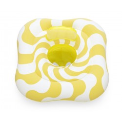 BESTWAY 32298 Siedzisko do nauki pływania Kwadrat Swim Safer Comfort Plush Żółte fale 76x76