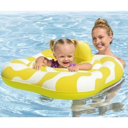 BESTWAY 32298 Siedzisko do nauki pływania Kwadrat Swim Safer Comfort Plush Żółte fale 76x76