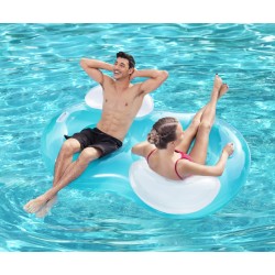 BESTWAY 43009 Koło do pływania podwójne Cool Comfort Niebieskie 1,88x1,17