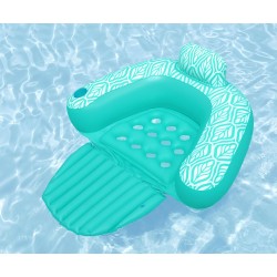 BESTWAY 43719 Fotel-leżak do pływania z oparciem Miętowy 1,45x1,2