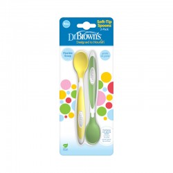 Dr.Browns TF011 Łyżeczki do karmienia żółto-zielone 2-pak