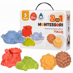TULLO 498 Sensoryczne pojazdy, piłeczki sensoryczne - zestaw 5 szt.