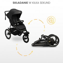 WÓZEK SPACEROWY LIMA DELUXE BLACK