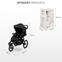 WÓZEK SPACEROWY LIMA DELUXE BLACK